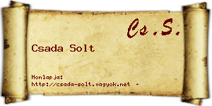 Csada Solt névjegykártya